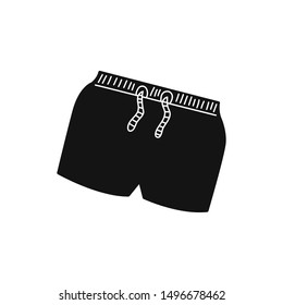 Hand drawn Swimming Trunks isolated on a white. Vector illustration.