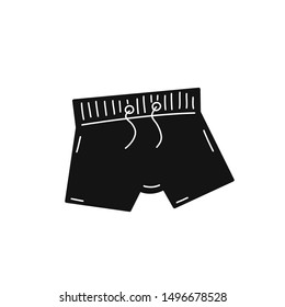 Hand drawn Swimming Trunks isolated on a white. Vector illustration.