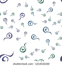 Hand drawn swirl background. Vector Seamless pattern. Perfect for your design. 