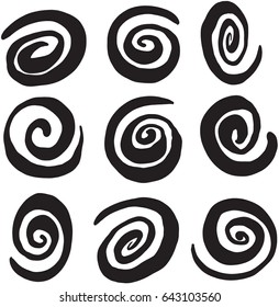 Hand Drawn Swirl Circle Vectors