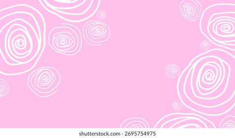 Patrón de línea de remolino dibujado a mano, fondo geométrico vintage rosa pastel