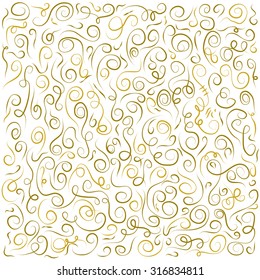 Hand drawn swirls. Design element used for wedding cards, in invitations and save the date cards.