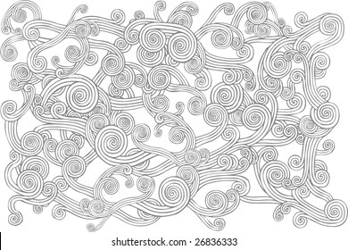 Hand drawn swirly pattern