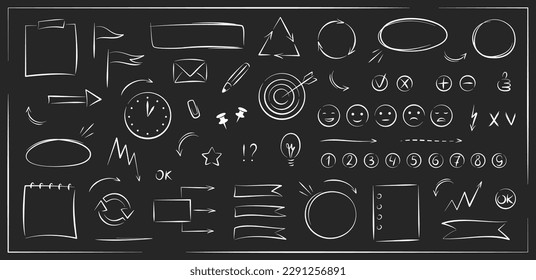 Hand drawn swoosh, speech bubble, sketch underline element, line shape. Templates and elements for business process, presentations, workflow layout. Vector illustration.