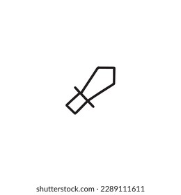 Hand drawn sword icon isolated on white background,vector illustration eps10