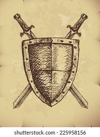 Hand drawn swords 