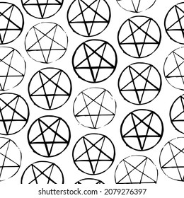 hand drawn symbols seamless pattern