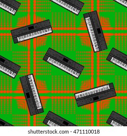 Hand drawn synthesizer pattern
