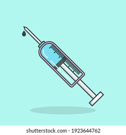 Hand drawn syringe injection for covid 19.