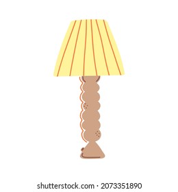 Handgezeichnet Tischlampe einzeln auf weißem Hintergrund. Doodle, Illustration in einem einfachen, flachen Stil. Es kann für die Dekoration von Textilien, Papier und anderen Oberflächen verwendet werden.