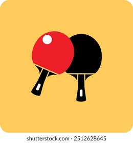 Hand drawn of table tennis  . Sports symbol vector illustration.
