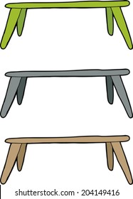 Hand drawn tables or barricades over white background