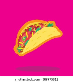 hand drawn taco
