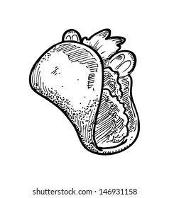 hand drawn tacos