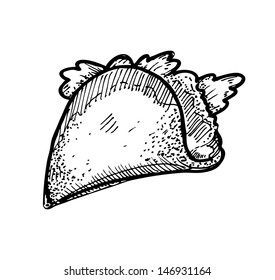 hand drawn tacos