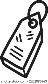 Hand Drawn tags illustration isolated on background
