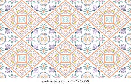 Hand drawn Talavera Azulejos pattern Portugal, Turkish ornaments, Moroccan mosaic, Spanish porcelain, ceramic tableware, folk prints, Spanish pottery, ethnic backgrounds, wallpaper.