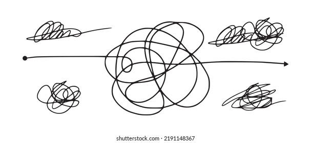 hand drawn of tangle scrawl sketch. Abstract scribble, Vector illustration.