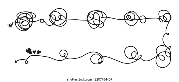 hand drawn of tangle scrawl sketch. Abstract scribble, Vector illustration.