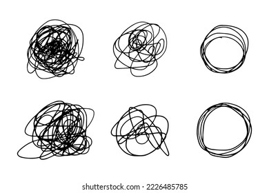 hand drawn of tangle scrawl sketch. Abstract scribble, Vector illustration.