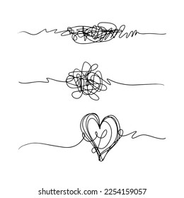hand drawn of tangle scrawl sketch. Abstract scribble, Vector illustration.