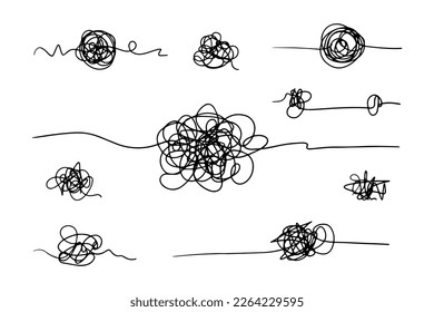 hand drawn of tangle scrawl sketch. Abstract scribble, Vector illustration.
