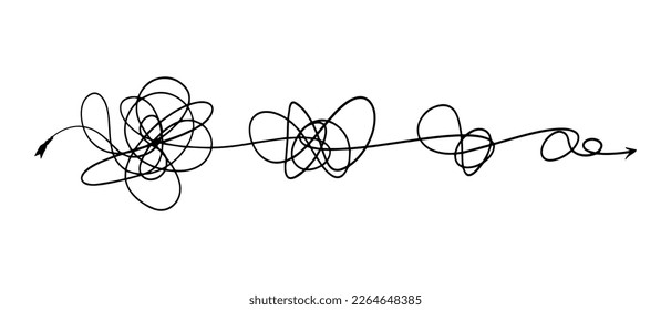 hand drawn of tangle scrawl sketch. Abstract scribble, Vector illustration.