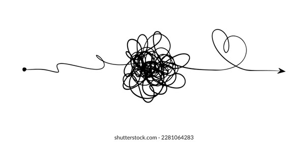 hand drawn of tangle scrawl sketch. Abstract scribble, Vector illustration.