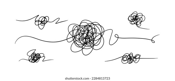 hand drawn of tangle scrawl sketch. Abstract scribble, Vector illustration.