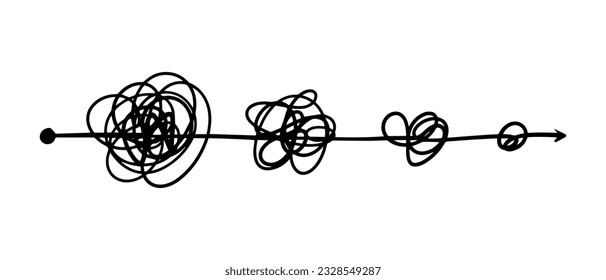 hand drawn of tangle scrawl sketch. Abstract scribble, Vector illustration.
