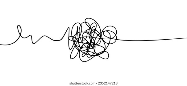 hand drawn of tangle scrawl sketch. Abstract scribble, Vector illustration.