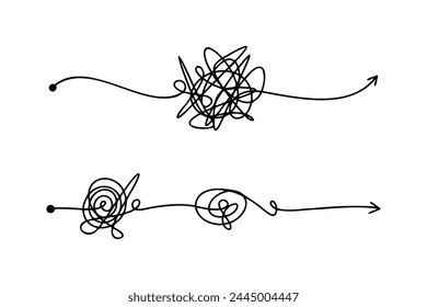 dibujado a mano de un esbozo de garabato de enredo. Garabato Abstractas, Ilustración vectorial.