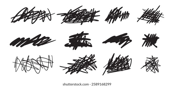 Hand drawn tangle scrawl sketch. Doodle Abstract scribble, chaos Isolated on white background. . Vector illustration