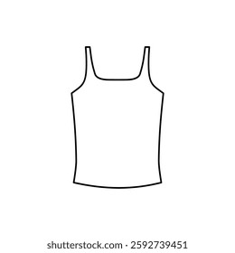 hand drawn tank top outline illustration