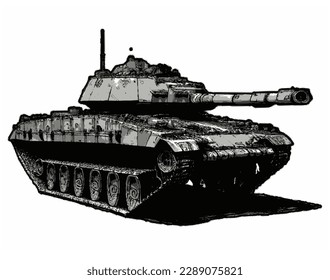 hand drawn tank vector illustration