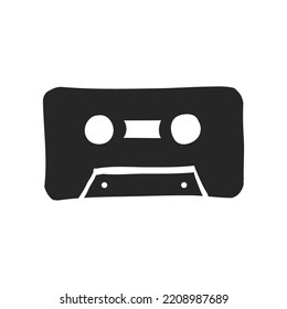 handgezeichnete Bandkassette, Vektorgrafik