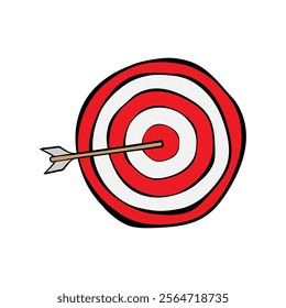Hand drawn target board illustration isolated. Suitable for presentation, web, graphic design needs 