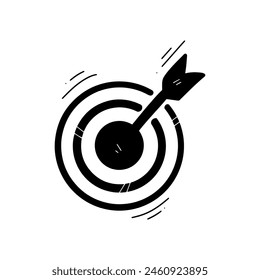 Hand Drawn Target. Doodle Vector. Isolated on White Background - EPS 10 Vector