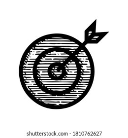 Hand Drawn target symbol vector illustration