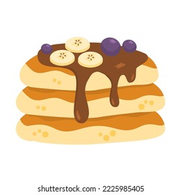 hand drawn tasty pancakes delicious