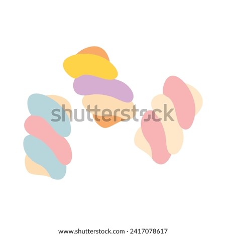 hand drawn Tasty Twisted Marshmallow colorful