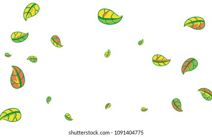 Hand Drawn tea leaf background. Vector summer composition of tea leaves on white background. Sketch cartoon style illustration and background pattern. Hand drawn herbal green tea.