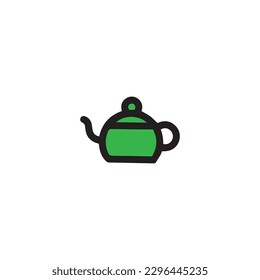 Hand drawn tea pot icon,vector illustration eps10 