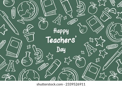 hand drawn teachers day background