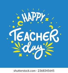 Hand drawn teacher's day t shirt design