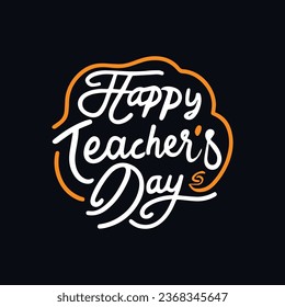 Hand drawn teacher's day t shirt design