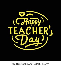 Hand drawn teacher's day t shirt design