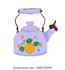 hand drawn teapot illustration with transparant background