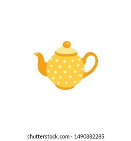 Hand drawn teapot isolated on white background. Vector illustration for cafe and restaurant menu design.