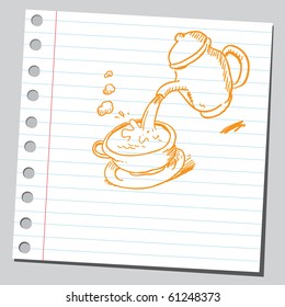 Hand drawn tea-time concept